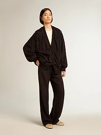 Women’s black viscose joggers