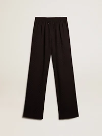 Women’s black viscose joggers