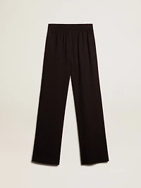 Women’s black viscose joggers