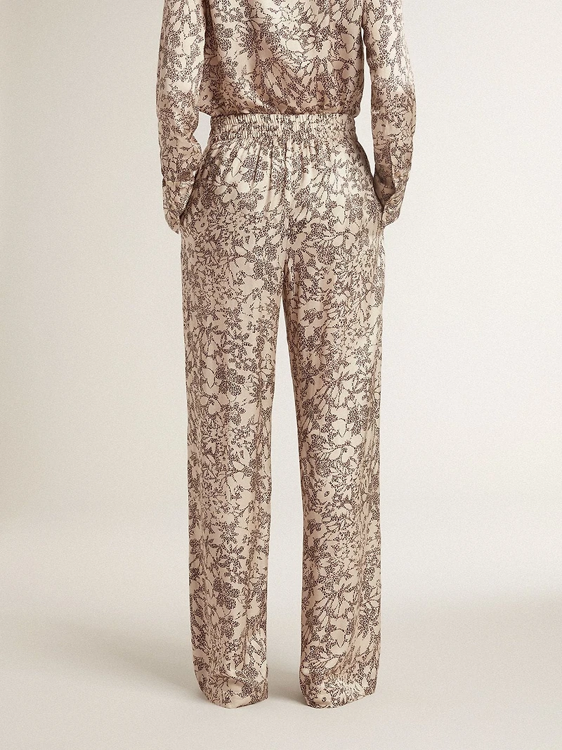 Women's joggers with floral print