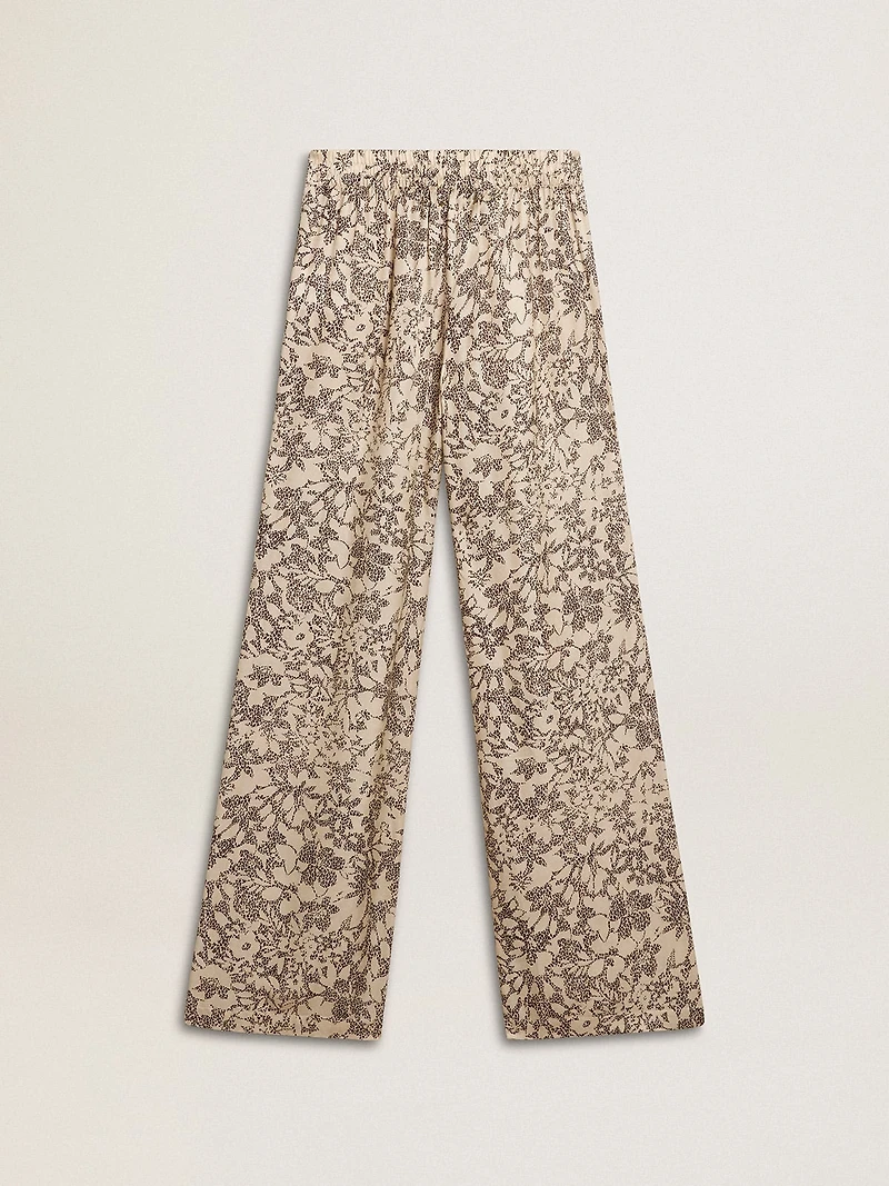 Women's joggers with floral print