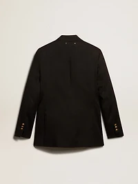 Women’s black double-breasted blazer