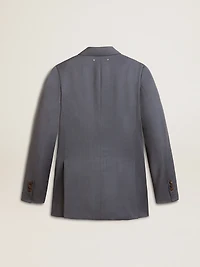 Women's double-breasted blazer in baby blue