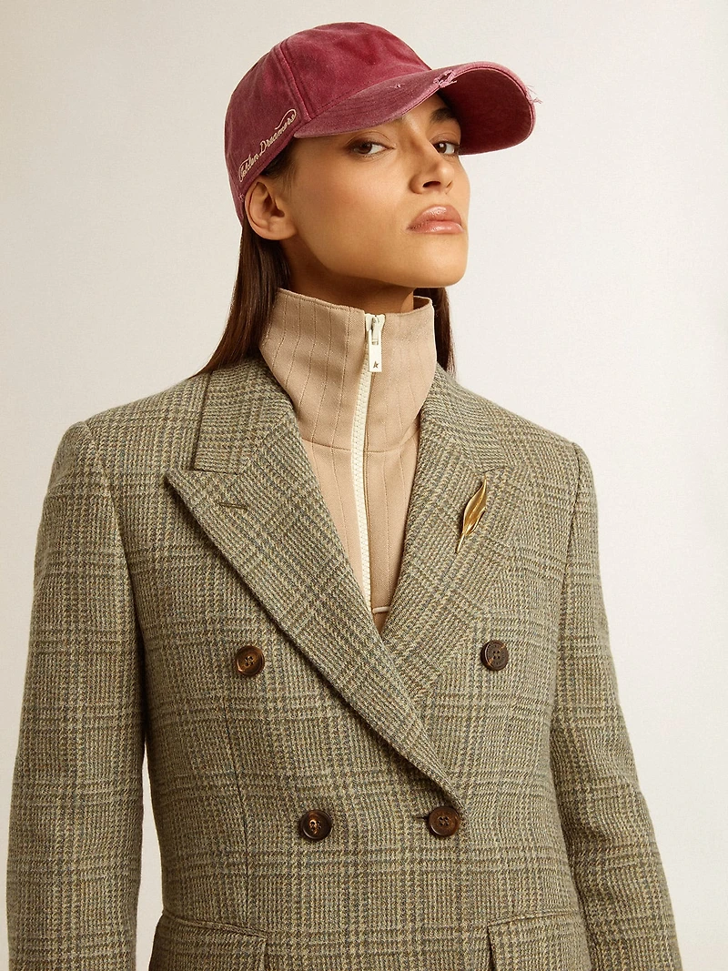 Women's double-breasted blazer Shetland wool