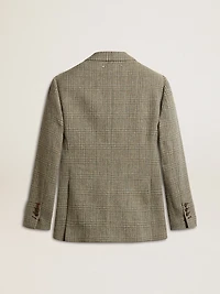 Women's double-breasted blazer Shetland wool