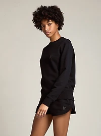Women's black shorts with tone-on-tone star