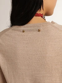 Women's sweater light brown merino wool