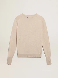 Women's sweater light brown merino wool