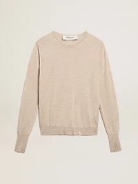 Women's sweater light brown merino wool