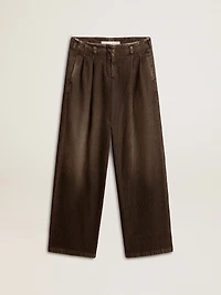 Women's medium-wash cotton pants