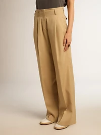 Women’s wool gabardine pants sand