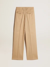 Women’s wool gabardine pants sand