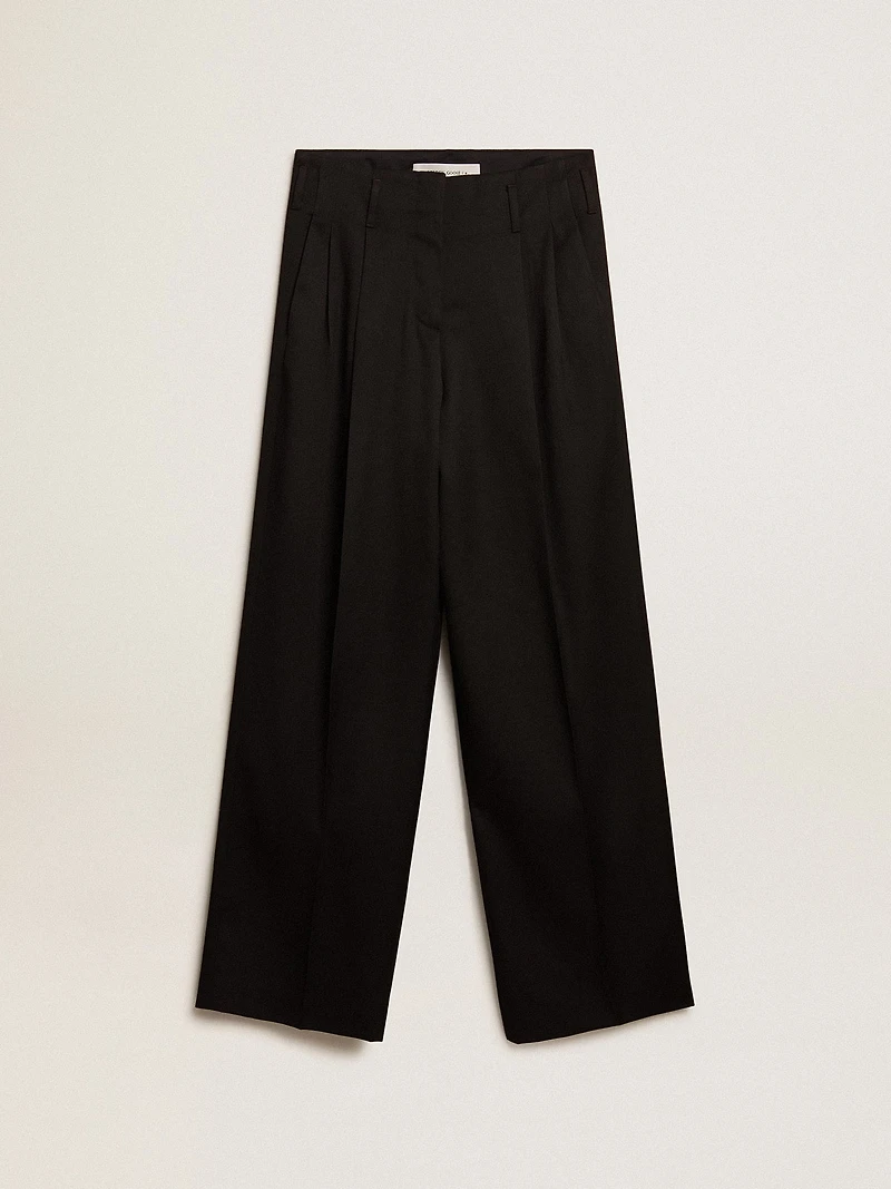 Women’s black wool gabardine pants