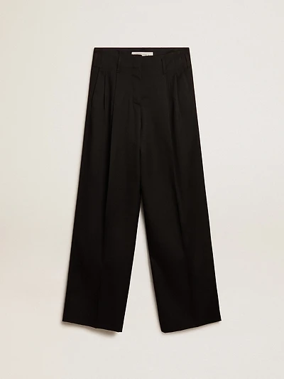 Women’s black wool gabardine pants