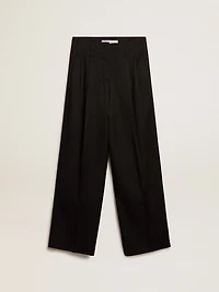 Women’s black wool gabardine pants