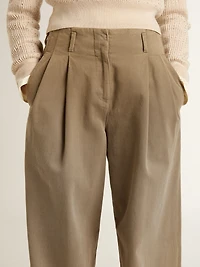 Women's khaki cotton pants