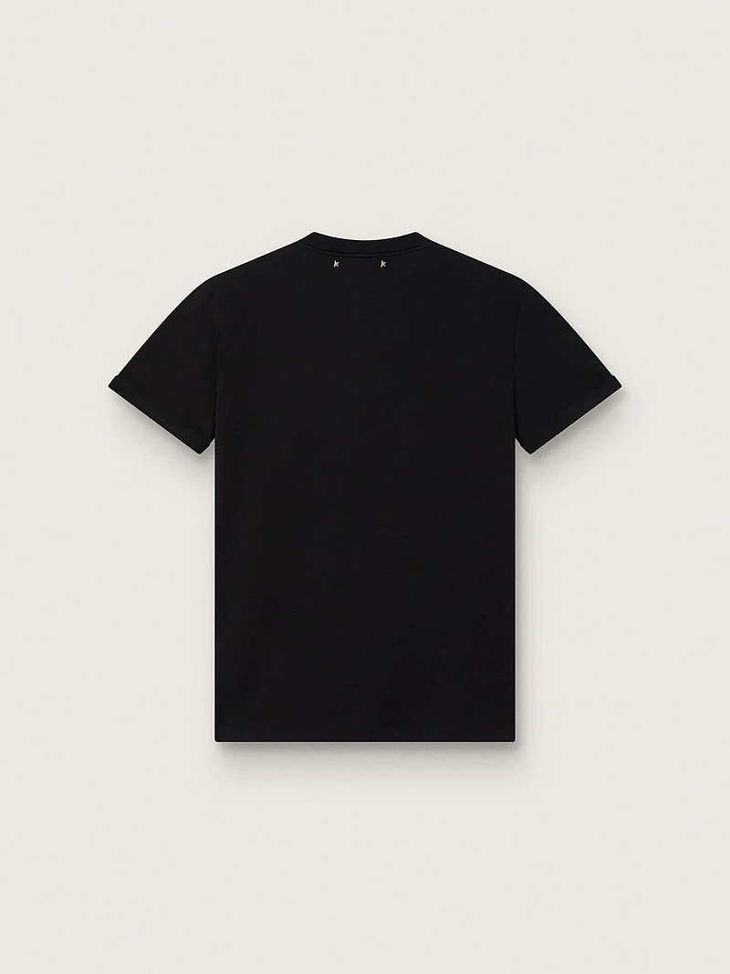 Women’s regular-fit distressed T-shirt black