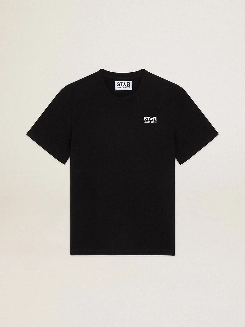 Black star Collection T-shirt with contrasting white logo and