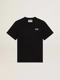 Black star Collection T-shirt with contrasting white logo and