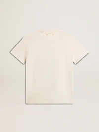 Women’s T-shirt aged white with logo on the chest