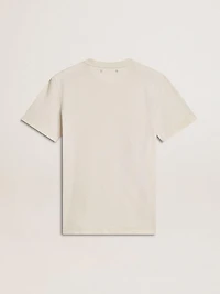 Women's white T-shirt with floral print