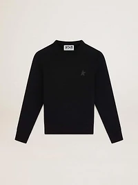 Black Athena star Collection sweatshirt with tone-on-tone on the front