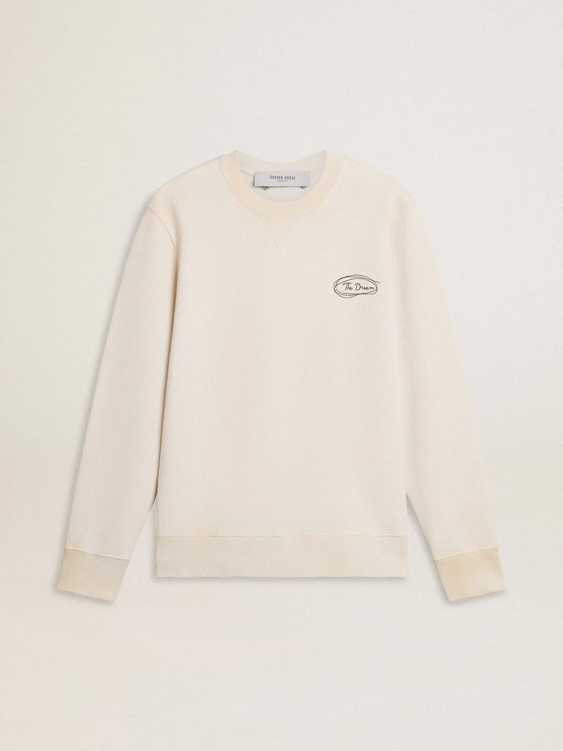 Women's sweatshirt worn white with print
