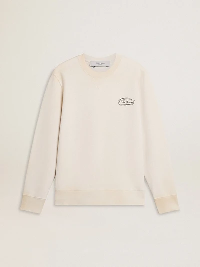 Women's sweatshirt worn white with print