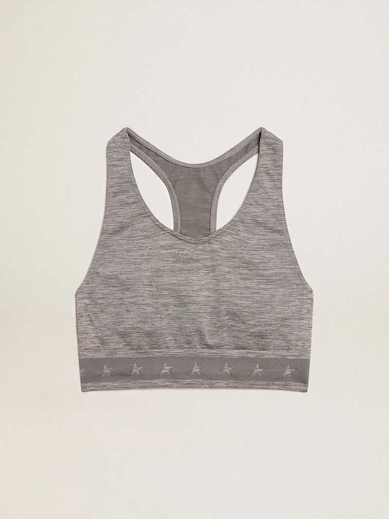 Gray melange athletic top