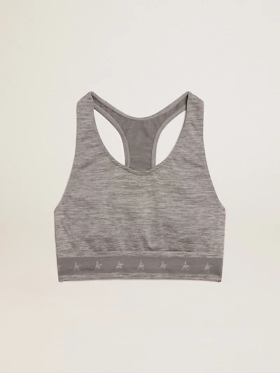 Gray melange athletic top