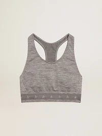 Gray melange athletic top