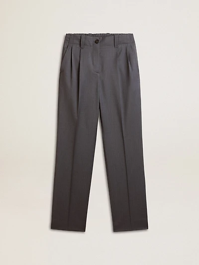 Women's loose pants baby blue wool