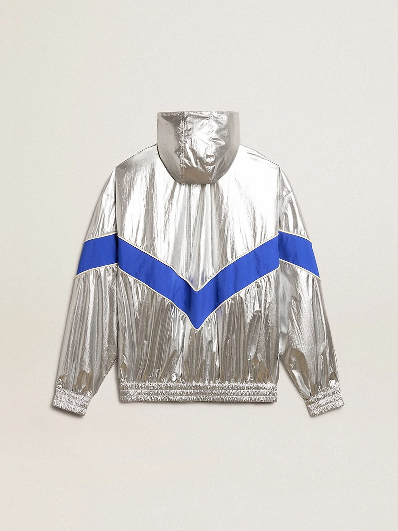 Women’s windcheater silver technical fabric
