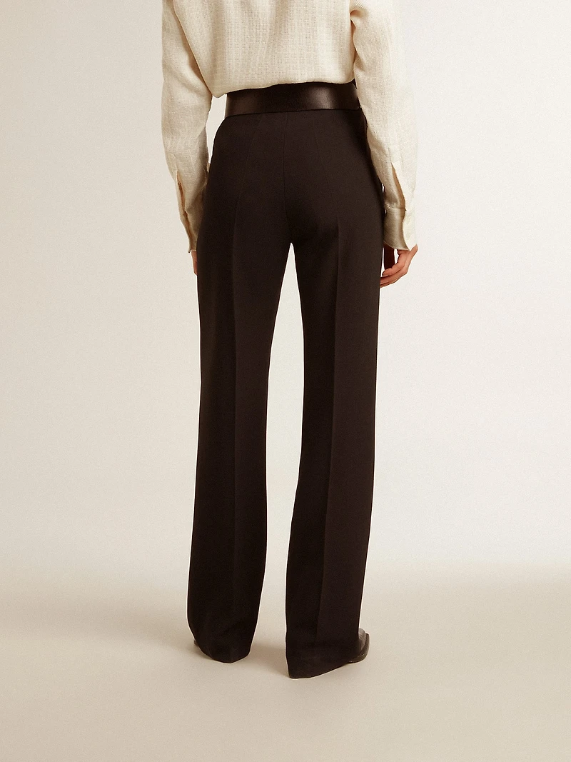Women’s soft black pants wool blend