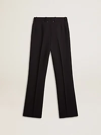 Women’s soft black pants wool blend