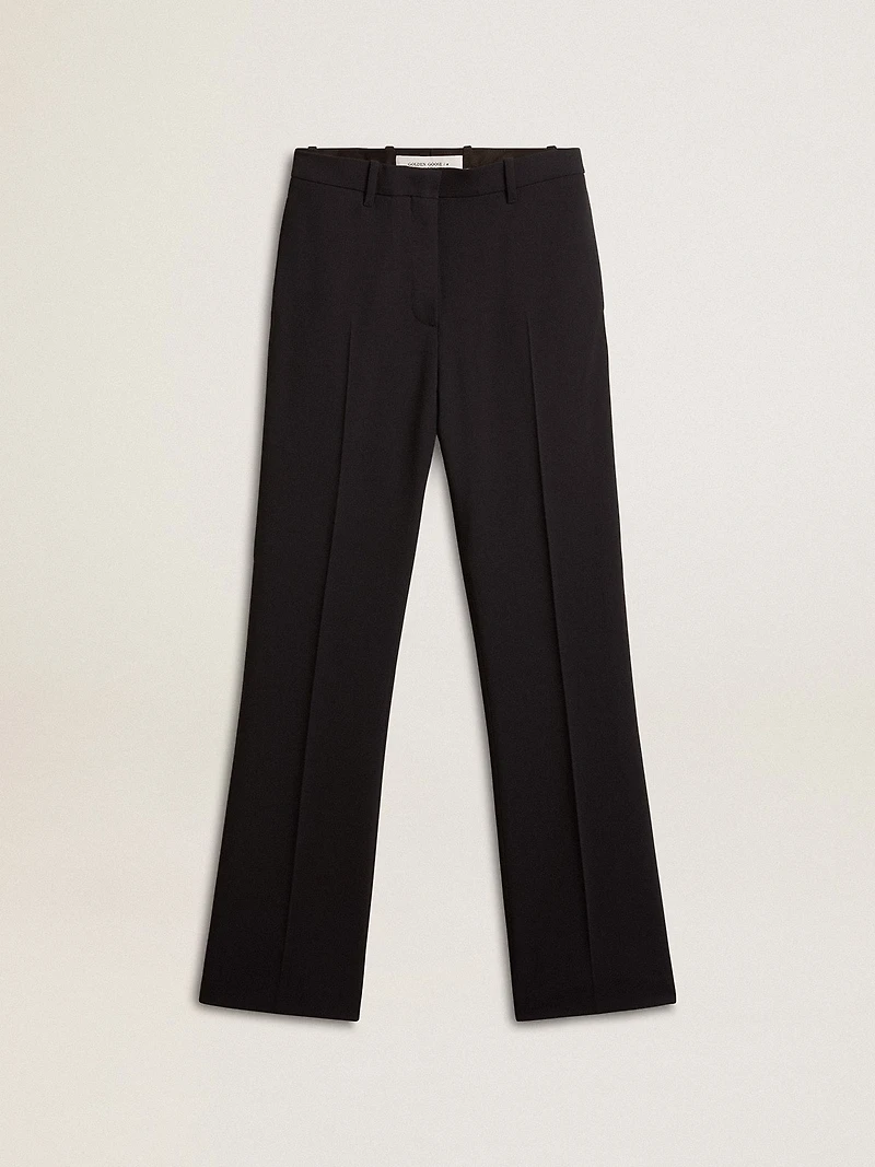 Women’s soft black pants wool blend