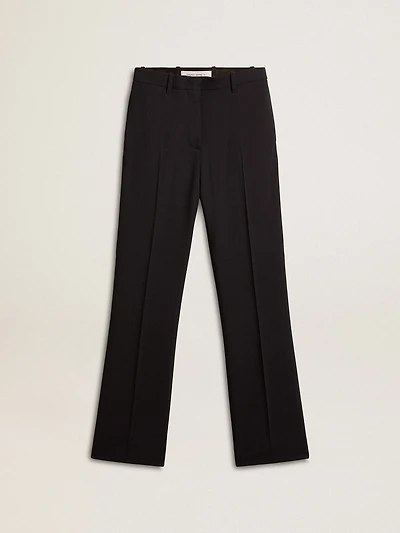 Women’s soft black pants wool blend