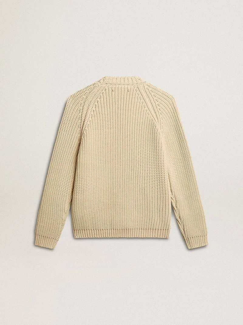 Women's cotton cardigan with embroidery on the front