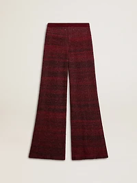 Irregular-striped cotton pants