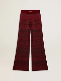 Irregular-striped cotton pants