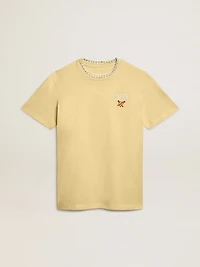 Women's T-shirt cotton jersey with embroidery on the neck and heart