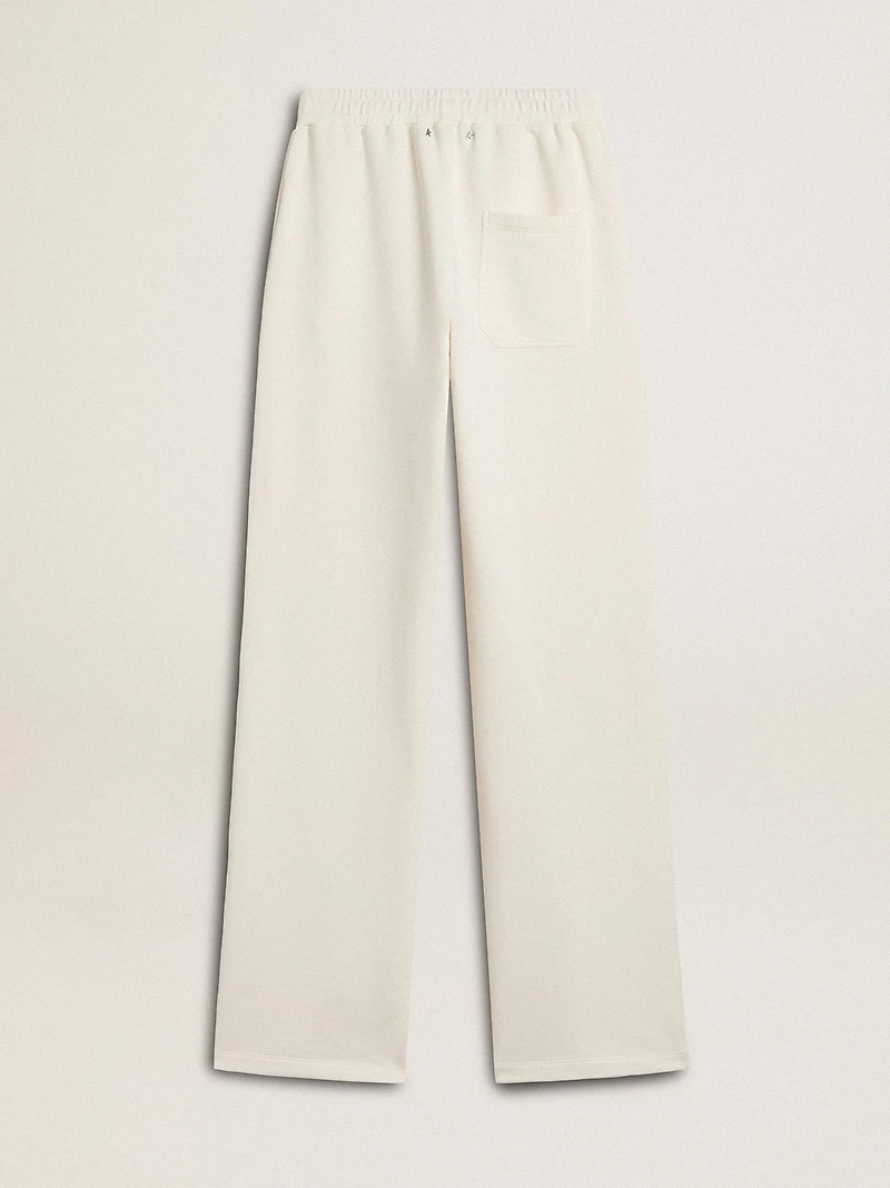 Women’s white cotton joggers