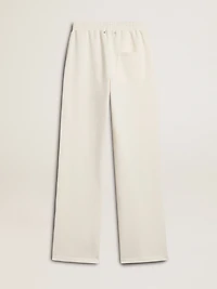 Women’s white cotton joggers