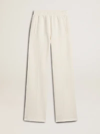 Women’s white cotton joggers