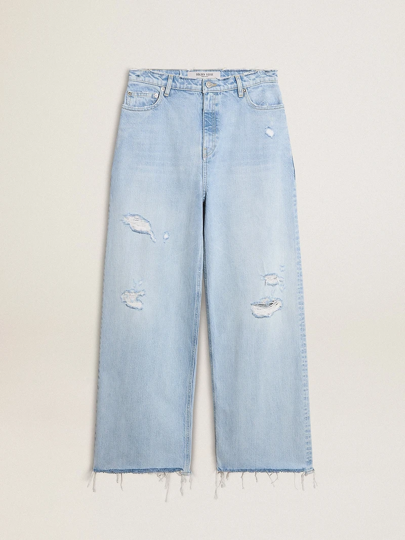 Women’s pants lived-in effect denim