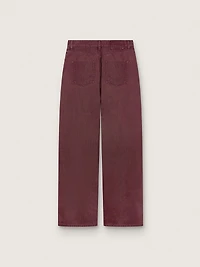 Women's jeans burgundy denim