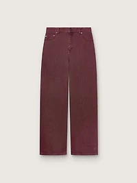 Women's jeans burgundy denim