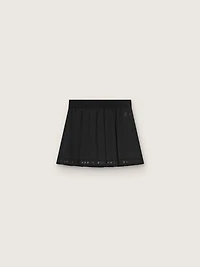 Pleated sports miniskirt black