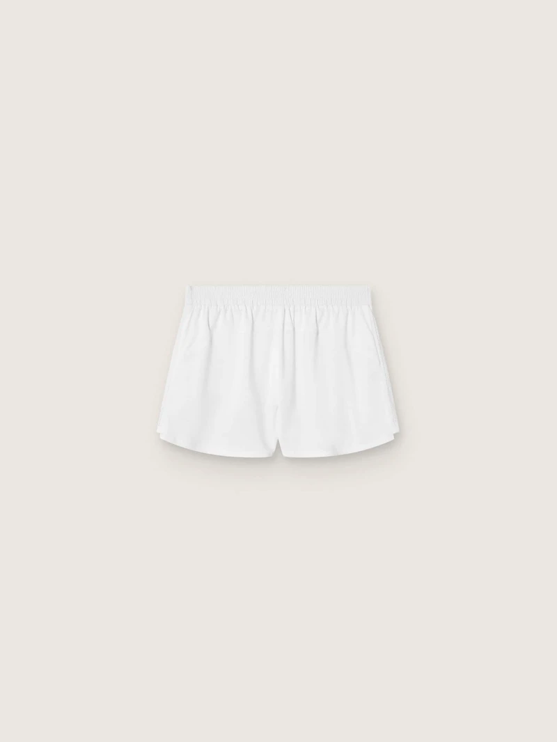 Women's white double-layer sports shorts