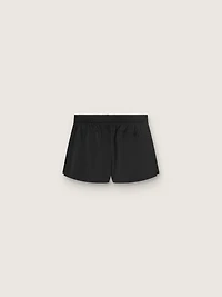 Women's black double-layer sports shorts
